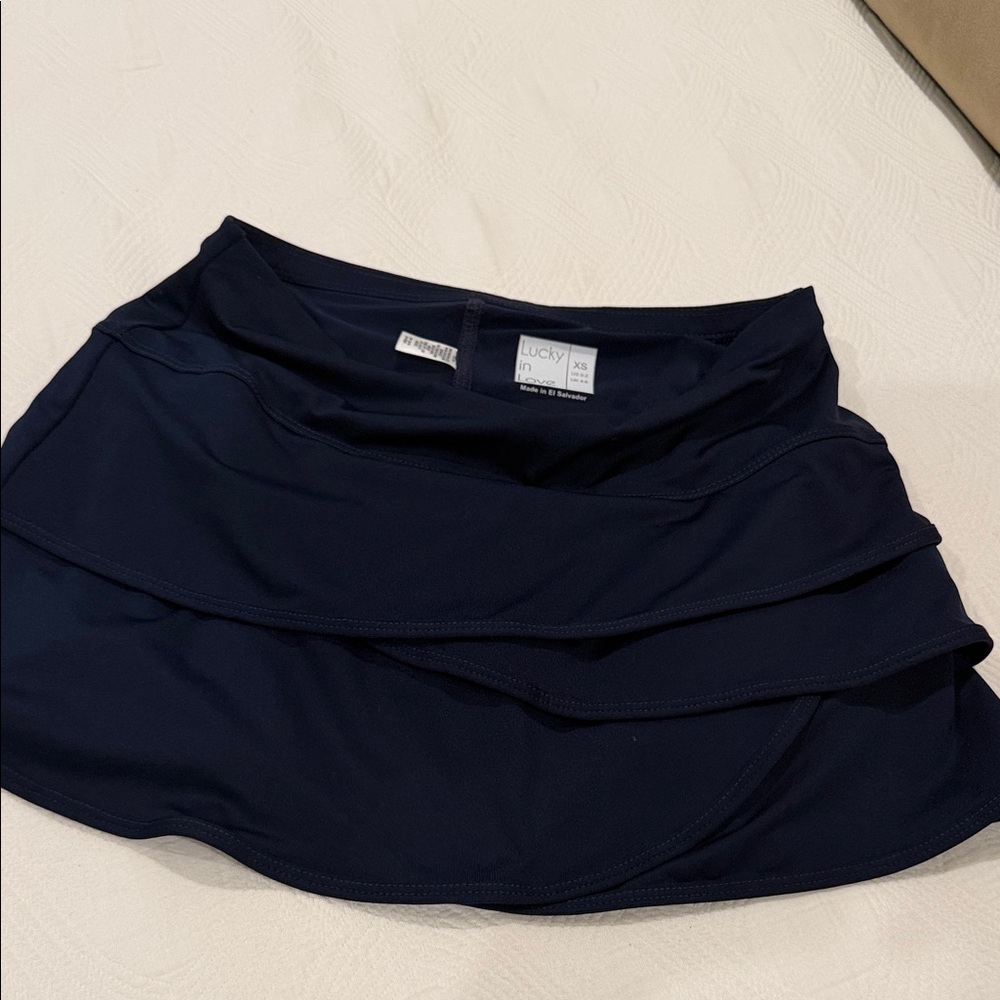 Lucky in Love navy  tennis skirt